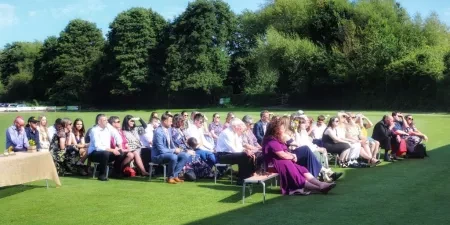 Wedding guests sat down