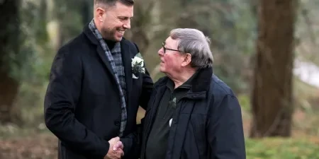 Two men shaking hands