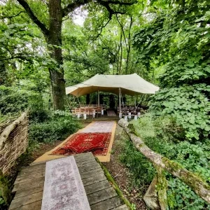 A ceremonial space in a woodland